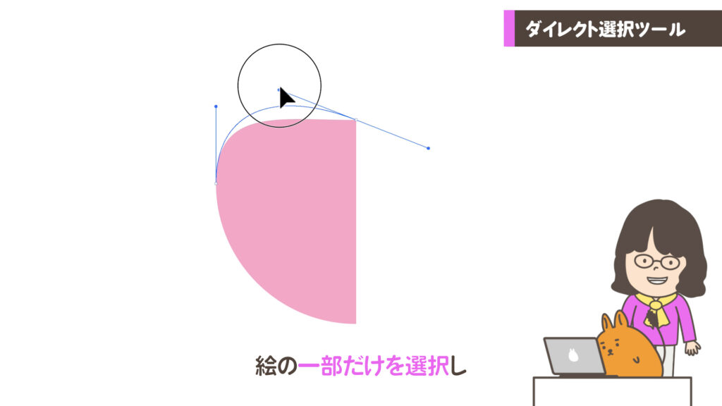 曲線に変形の画面